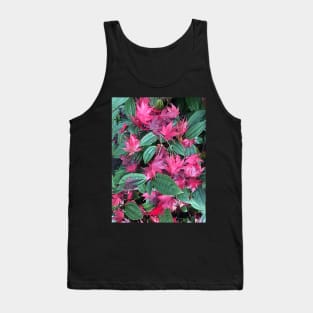 Red and Green Joyous Christmas of the Forest Floor Tank Top